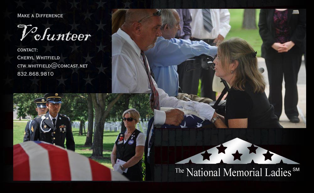 Volunteer for Service with the National Memorial Ladies